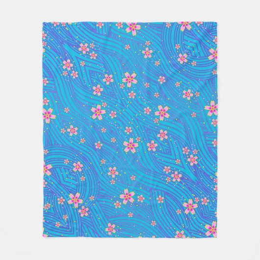 roze paars en blauw fleece deken (Voorkant)