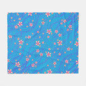 roze paars en blauw fleece deken (Voorkant (Horizontaal))