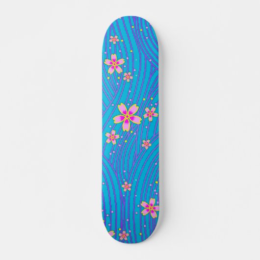 roze paars en blauw persoonlijk skateboard (Voorkant)