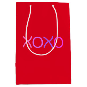 Roze, paars en lavender Xoxo fijn rood Medium Cadeauzakje