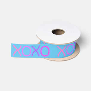 Roze, paars en lavender Xoxo heerlijk bleek blauw Satijnen Lint