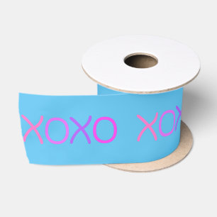Roze, paars en lavender Xoxo mooi blauw Satijnen Lint