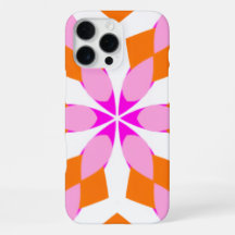 Roze Paars en Oranje Bloemachtig Geometrisch