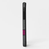 Roze Paars en zwart leder Case-Mate iPhone Case (Achterkant/links)