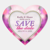 Roze Paars Fancy sparen de Stickers van het Begin  (Voorkant)