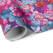  roze Paars flessenpatroon cadeautje Cadeaupapier (Rol Hoek)