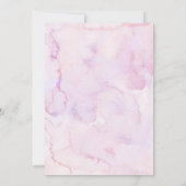 Roze Paars Floral Butterfly Baby shower Kaart (Achterkant)