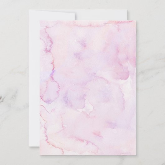 Roze Paars Floral Butterfly Baby shower Kaart (Achterkant)