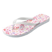  Roze Paars Gele Vlinders Pasteltinten Teenslippers (Schuin)