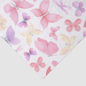 Roze Paars Gele Vlinders  Tissuepapier (Detail)