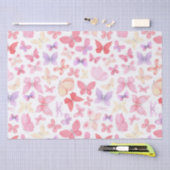 Roze Paars Gele Vlinders  Tissuepapier (Craft)
