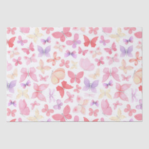 Roze Paars Gele Vlinders  Tissuepapier