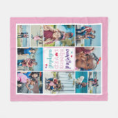 Roze Paars Gezocht Vervangen Geadopteerde Klage Fleece Deken (Voorkant (Horizontaal))