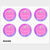 Roze Paars Glitter Product Label Logo Rhinestonen (Vel)