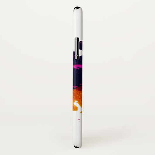 Roze Paars Gold Nailpolish Splatter Monogram Case-Mate iPhone Case (Achterkant / rechts)