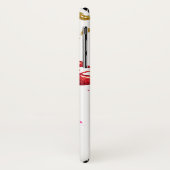 Roze Paars Gold Nailpolish Splatter Monogram Case-Mate iPhone Case (Achterkant/links)