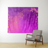 Roze Paars Gouden Olifant Exotische Feest Achtergr Wandkleed (In Situ (horizontaal))