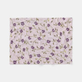 roze paars groen bloempatroon fleece deken (Voorkant (Horizontaal))