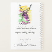 Roze Paars Groen Fantastisch Ketting Planner (Achterkant)