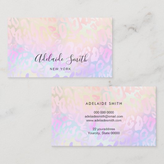 roze paars huidpatroon visitekaartje (Voorkant / Achterkant)