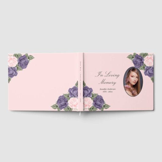 roze Paars in het liefhebben van de begrafenisfot Gastenboek (Volledig)
