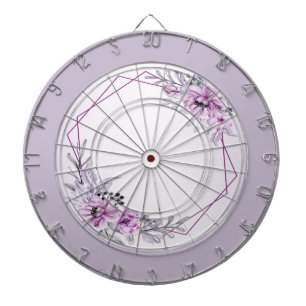 Roze Paars Lijst van Floral Violet Beauful Rustic Dartbord