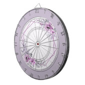 Roze Paars Lijst van Floral Violet Beauful Rustic Dartbord (Voorkant Rechts)
