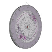 Roze Paars Lijst van Floral Violet Beauful Rustic Dartbord (Voorkant Links)