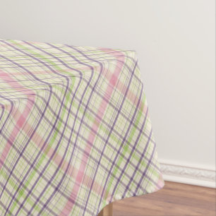 Roze Paars Lime Groen Geruit Patroon Tafelkleed