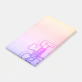 Roze Paars Octopus Ombre Steampunk Zee Post-it® Notes (Schuin)