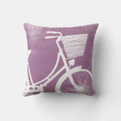 Roze Paars of elke kleur  fietspiloot Kussen (Achterkant)