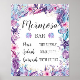 Roze Paars onder de Zee Mermosa Bar Poster