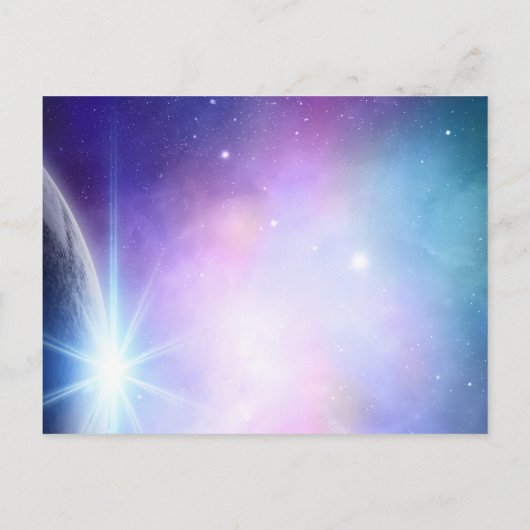 Roze Paars onder het sterrenhuwelijk sparen de dat Briefkaart (Achterkant)