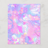 roze paars opal stone FAUX holografen Flyer (Achterkant)