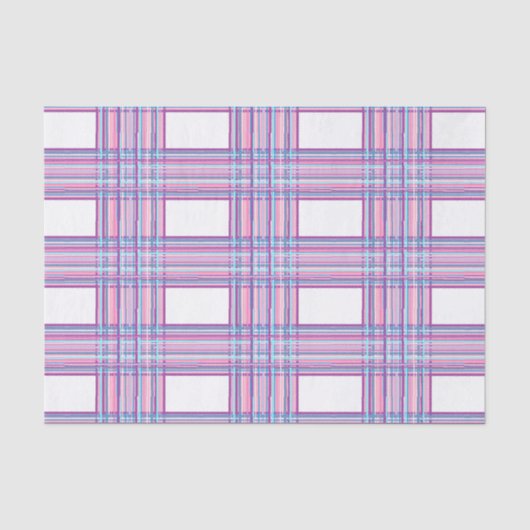 roze paars plaid tissue tissuepapier (Voorkant)