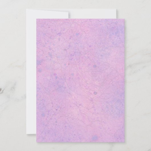 Roze Paars Roos Floral Celebration of Life Kaart (Achterkant)