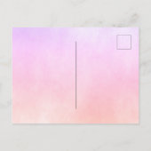 Roze paars roos goud baby shower briefkaart (Achterkant)