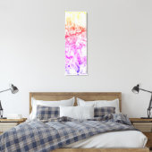 Roze Paars Sinaasappel Geel Wit Modern Abstract Canvas Afdruk (Insitu (Slaapkamer))