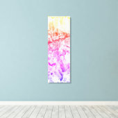 Roze Paars Sinaasappel Geel Wit Modern Abstract Canvas Afdruk (Insitu (Houten vloer))