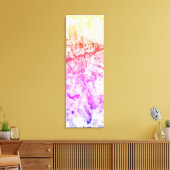 Roze Paars Sinaasappel Geel Wit Modern Abstract Canvas Afdruk (Insitu (Woonkamer))