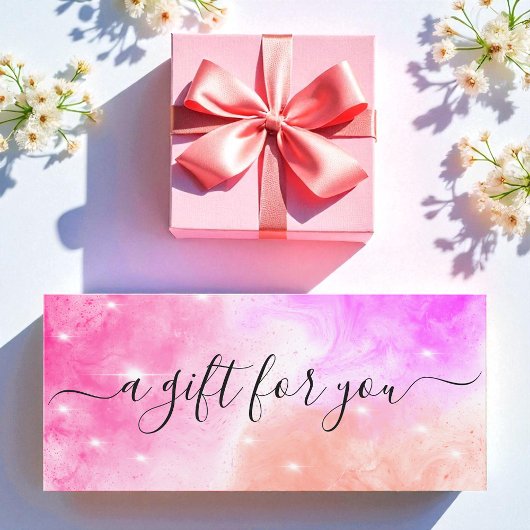 Roze Paars Sparkle Business Cadeaubon