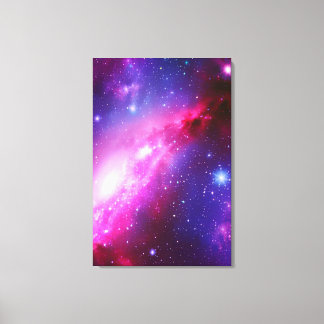 Roze Paars Spiral Galaxy Stretched Canvas