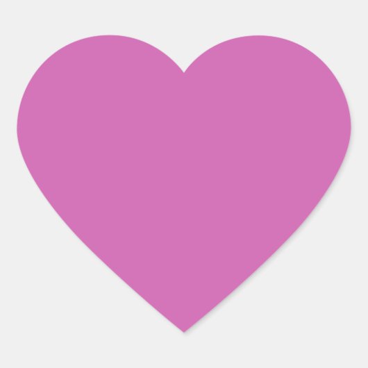Roze paars (vaste kleur) hart sticker (Voorkant)
