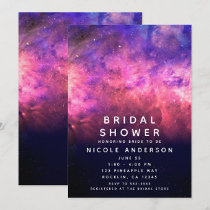 Roze Paars Vrijgezellenfeest van de Starry Sky Cos Kaart