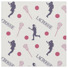 Roze/Paars Vrouw Lacrosse Player Patroon Stof