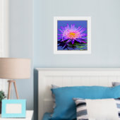 Roze Paars Water Lily met Folie Naam Afdrukken (Insitu (Slaapkamer))