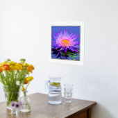 Roze Paars Water Lily met Folie Naam Folie Afdrukken (Laag (Keuken))