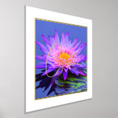 Roze Paars Water Lily met Folie Naam Folie Afdrukken (Laagn)