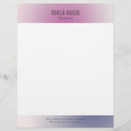 Roze Paars Wit Minimalistische Esthetische Gradiën Briefhoofd