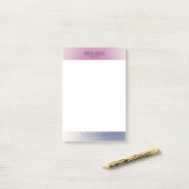 Roze Paars Wit Minimalistische Esthetische Gradiën Post-it® Notes (Op bureau)